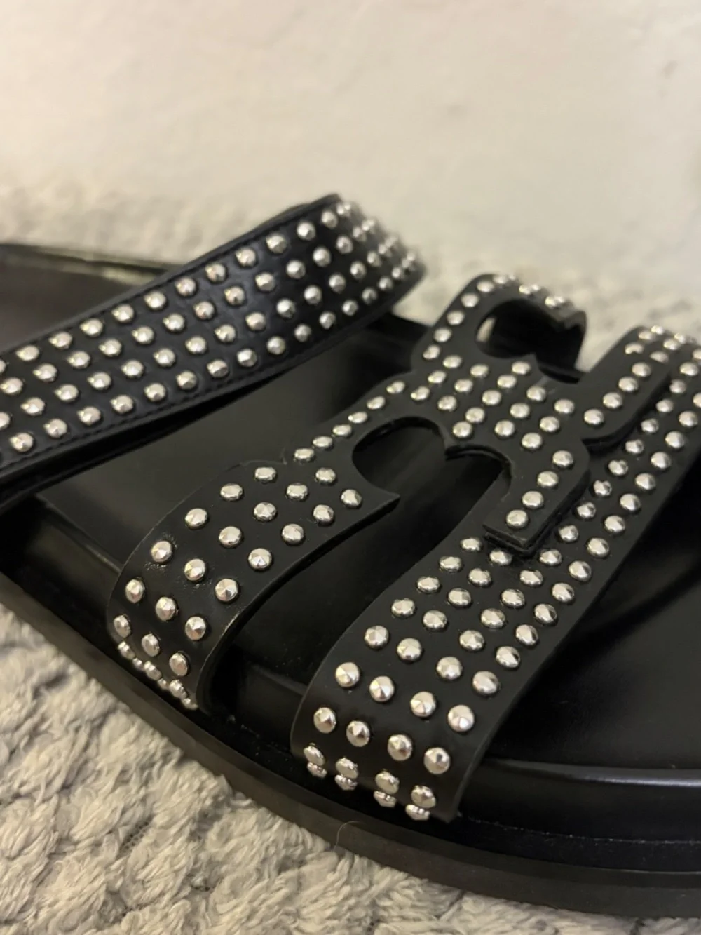 Tory Burch Black Studded Sandals